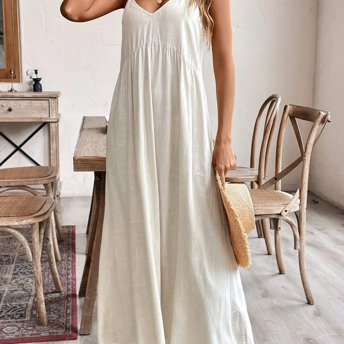 Thin Straps Maxi Dress | Minimalism and Natural Elegance – Image 6