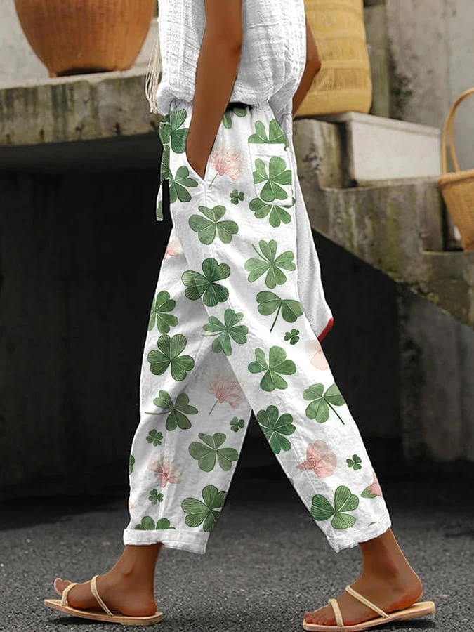 Pantalon Imprimé Floral | Coton | Léger et Décontracté – Image 5