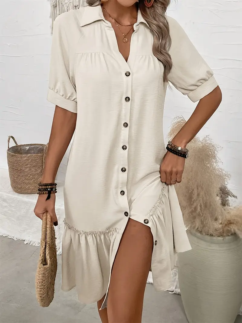 Elegant Button-down Shirt Dress | Casual and Chic – Image 6