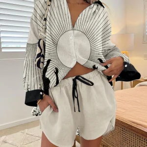 Ensemble Lin Graphique | Lin | Léger & Artistique