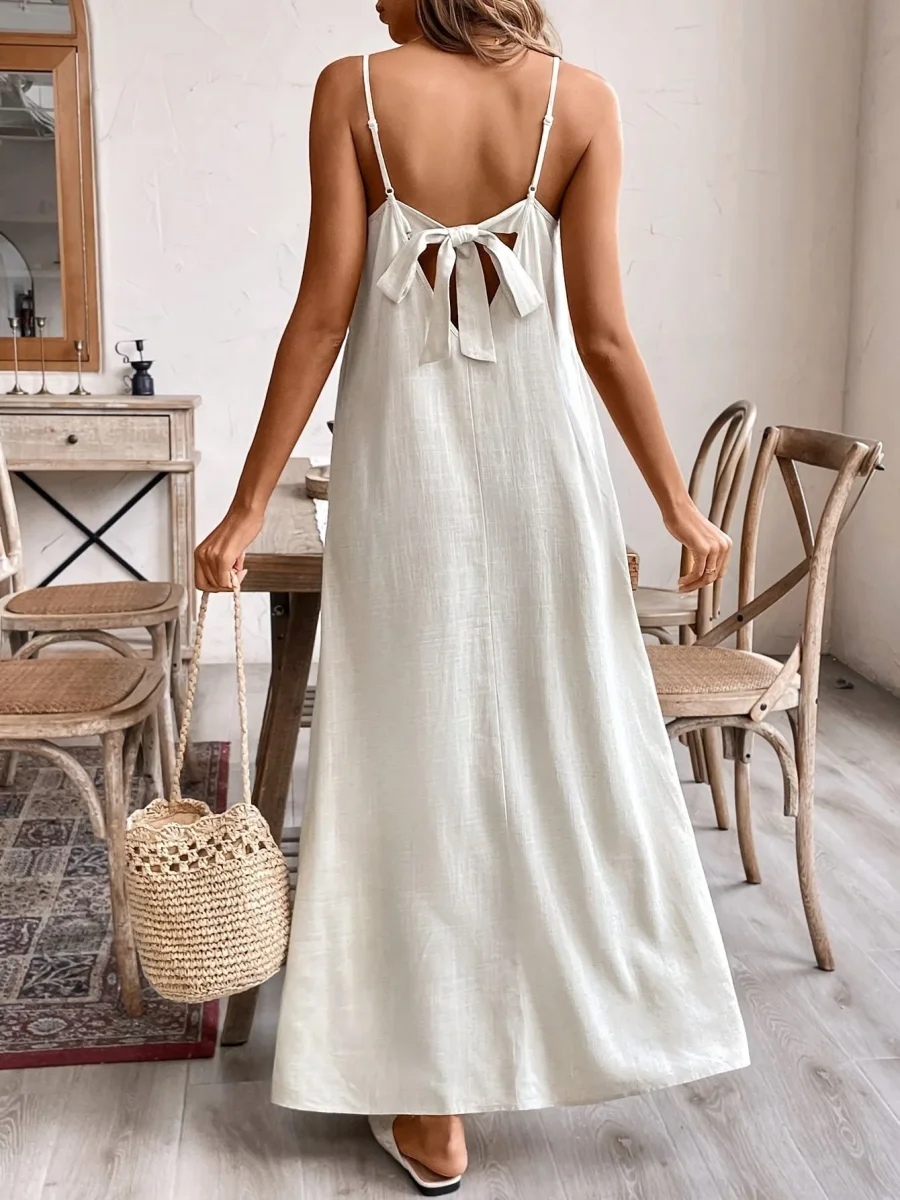 Thin Straps Maxi Dress | Minimalism and Natural Elegance – Image 4