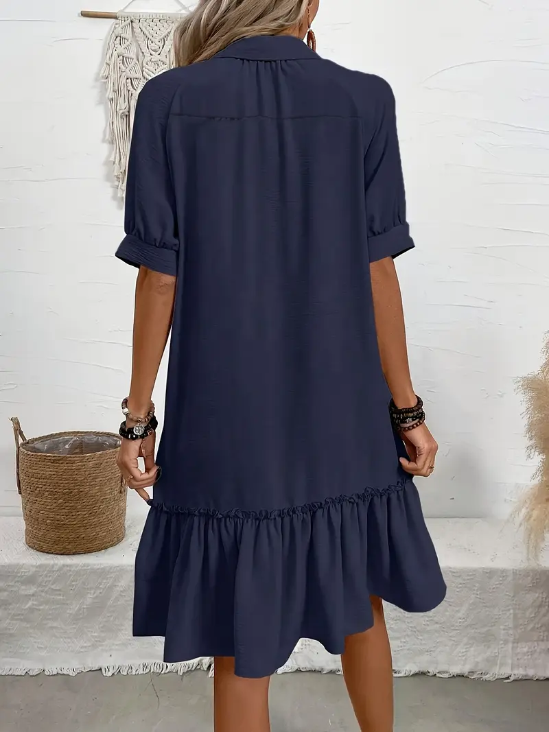 Elegant Button-down Shirt Dress | Casual and Chic – Image 9
