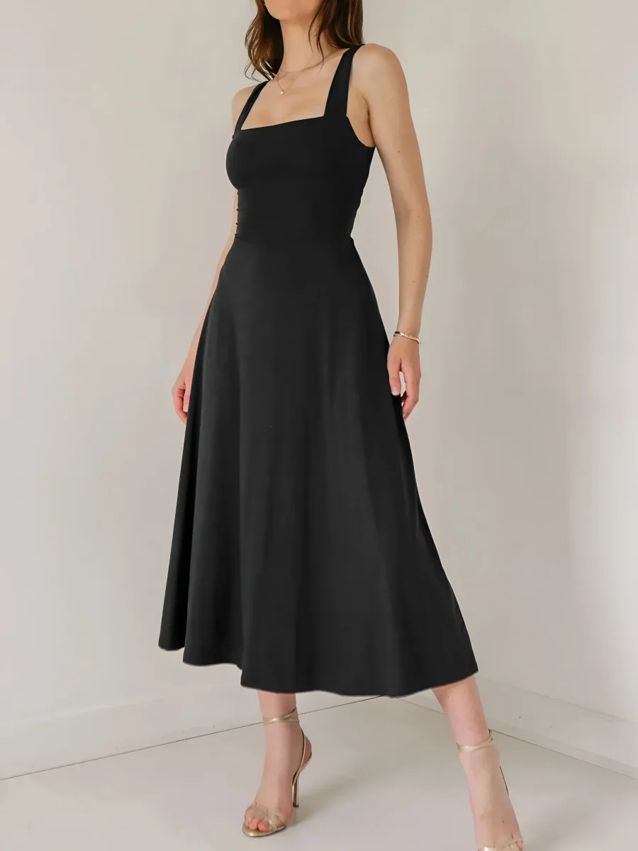 Robe Longue Évasée | Minimaliste et Élégante – Image 3