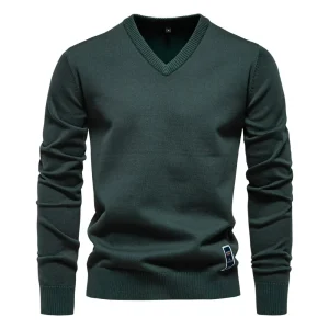 Men's V-neck Sweater | Cotton | Elegant & Comfortable