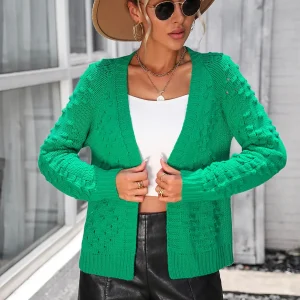 Cardigan Éclat Décontracté | Court Texturé Ouvert