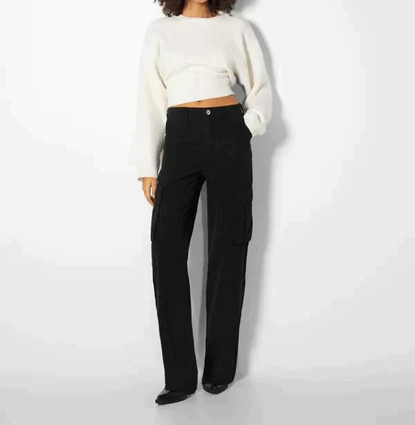 Pantalon Cargo | Coton | Taille Haute et Décontracté – Image 9