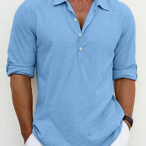 Long Sleeve Casual Shirt | Natural Elegance and Summer Comfort