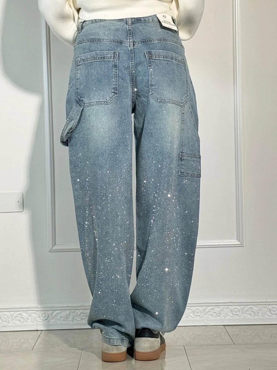 Jean Large Brillant | Denim | Coupe Oversize Scintillante – Image 7