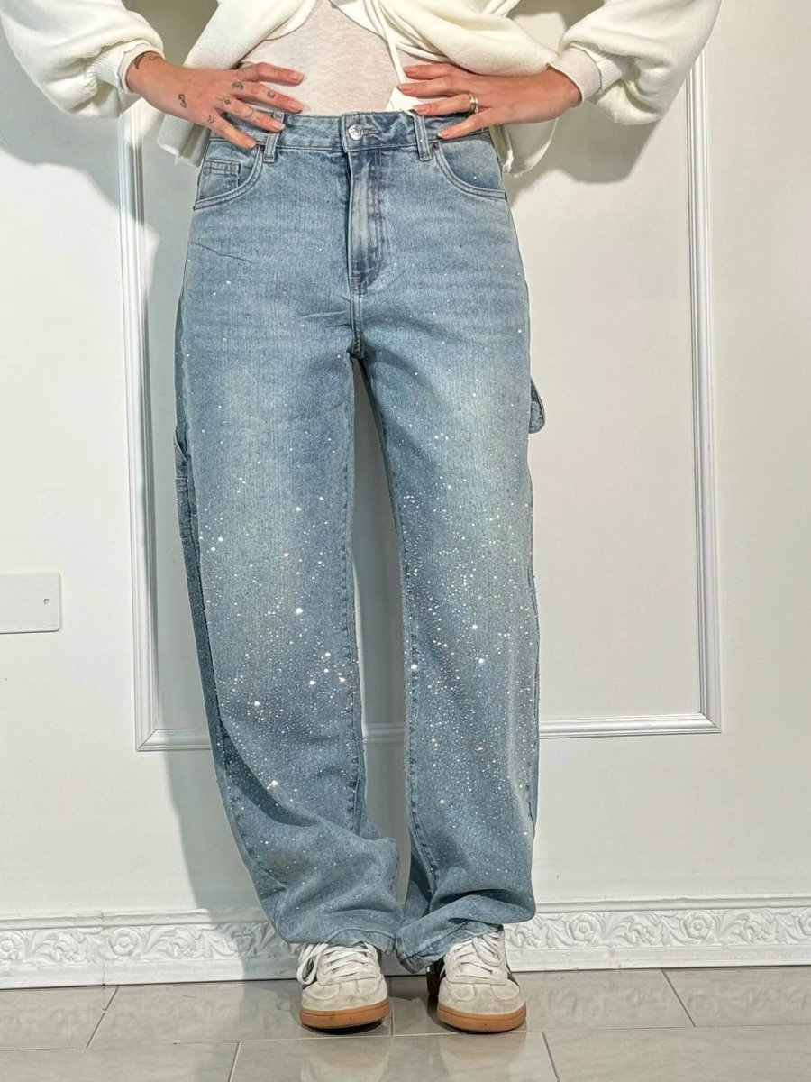 Jean Large Brillant | Denim | Coupe Oversize Scintillante – Image 6