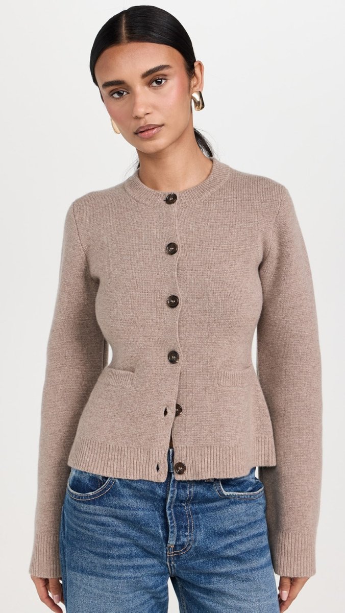 Round Neck Buttoned Cardigan | Élégance Pure – Image 6