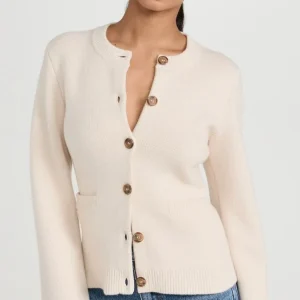 Round Neck Buttoned Cardigan | Élégance Pure