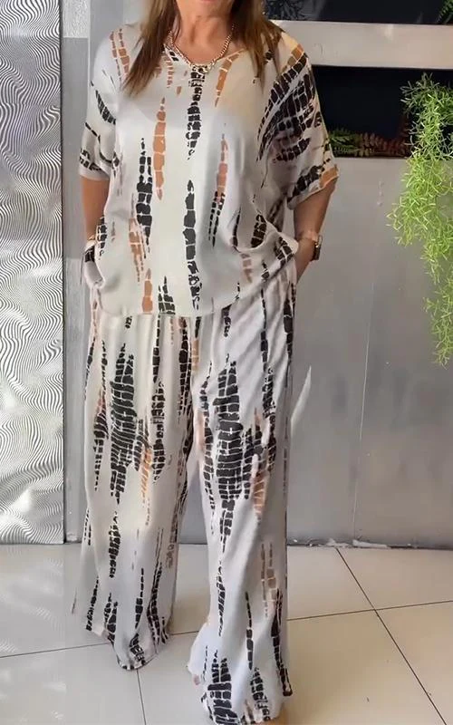 Ensemble Coordonné en Viscose | Pantalon Large & Haut Oversize | Confort Léger – Image 3