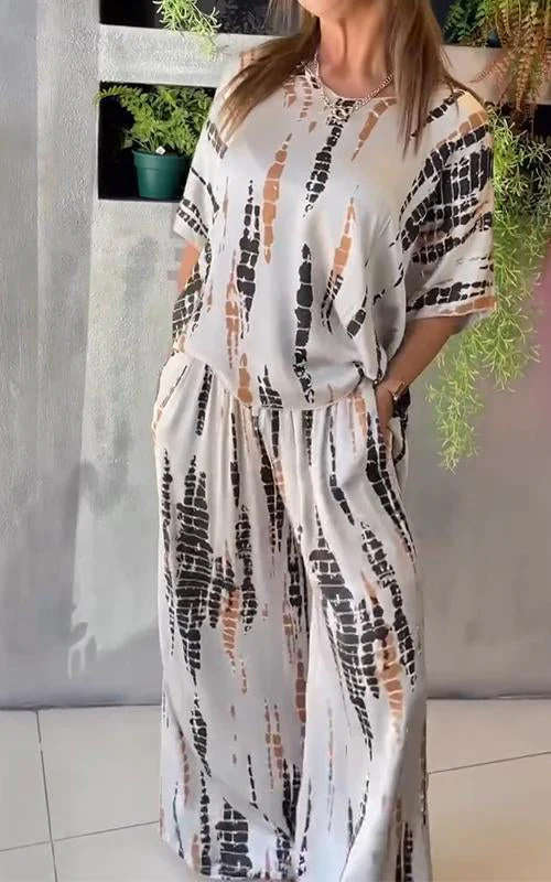 Ensemble Coordonné en Viscose | Pantalon Large & Haut Oversize | Confort Léger – Image 4