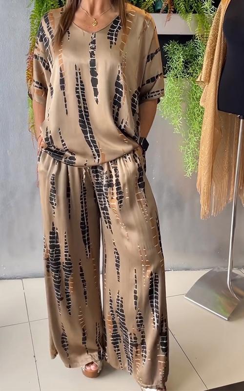 Ensemble Coordonné en Viscose | Pantalon Large & Haut Oversize | Confort Léger – Image 9