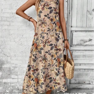 Floral Sleeveless Maxi Dress | Fresh and Elegant