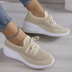 Thick-soled Knitted Sneakers | Lightness and Minimalist Style