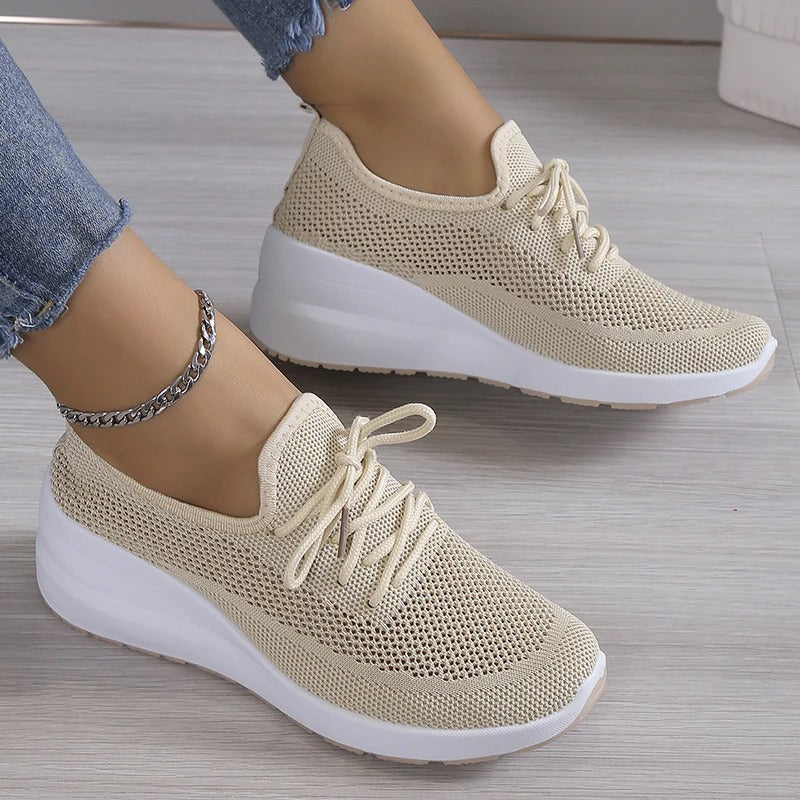 Thick-soled Knitted Sneakers | Lightness and Minimalist Style