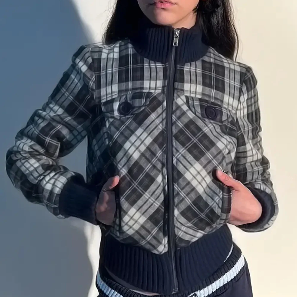 Short Checked Jacket | Cotton | Urban and Retro Style – Image 2