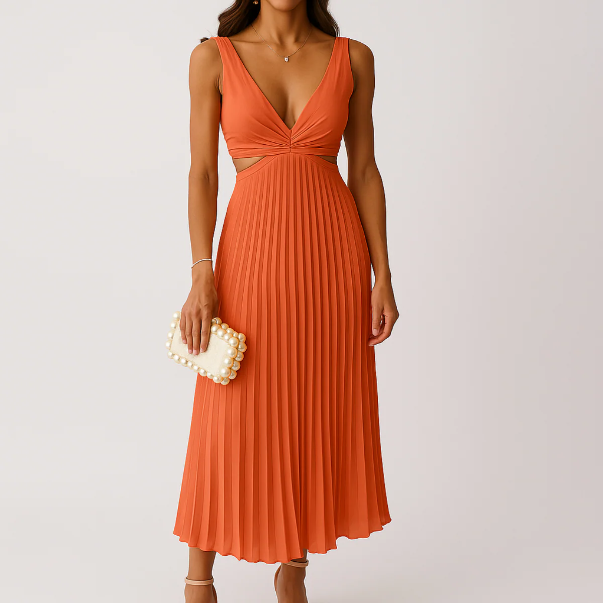 Sophie | Robe Plissée | Élégance & Raffinement | Tissu Satiné – Image 4