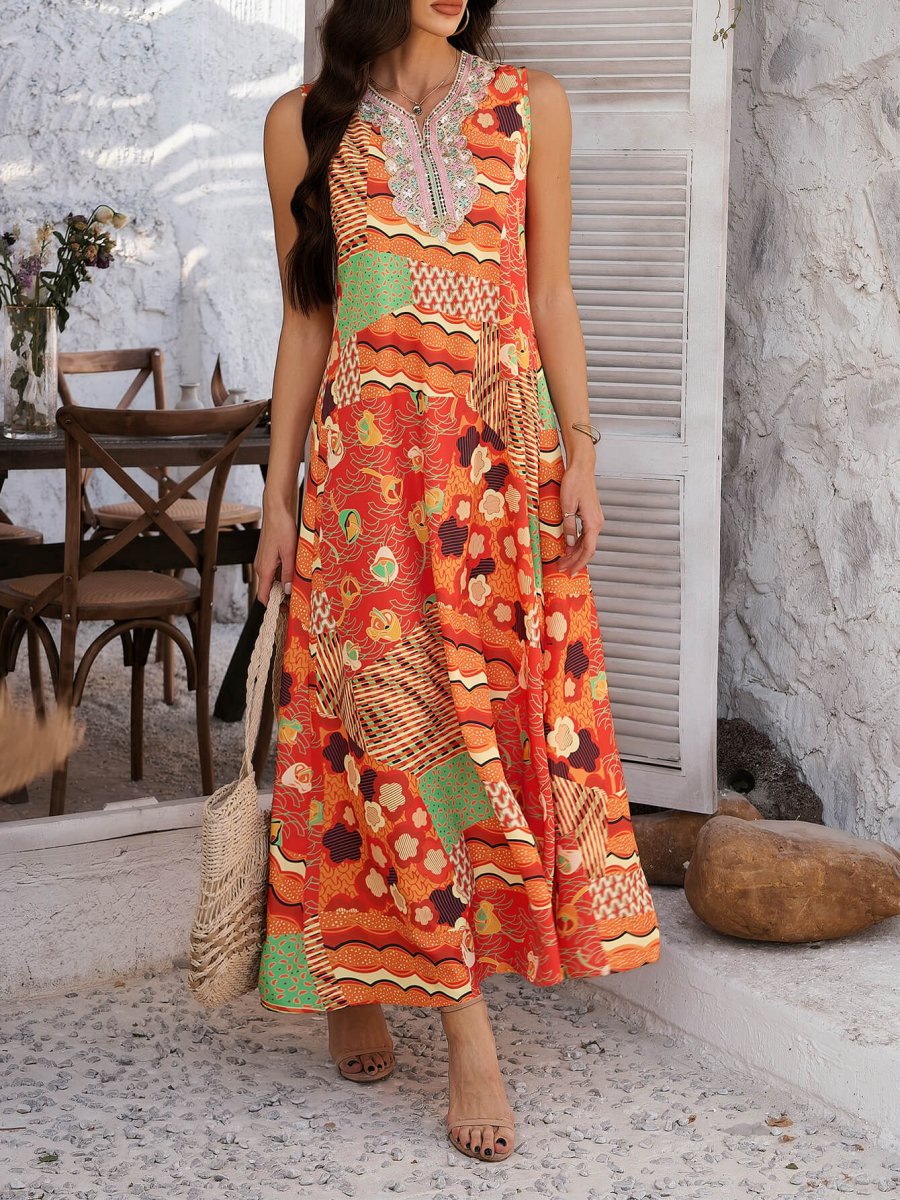 Nomade Sun Dress | Long and Fluid Sleeveless
