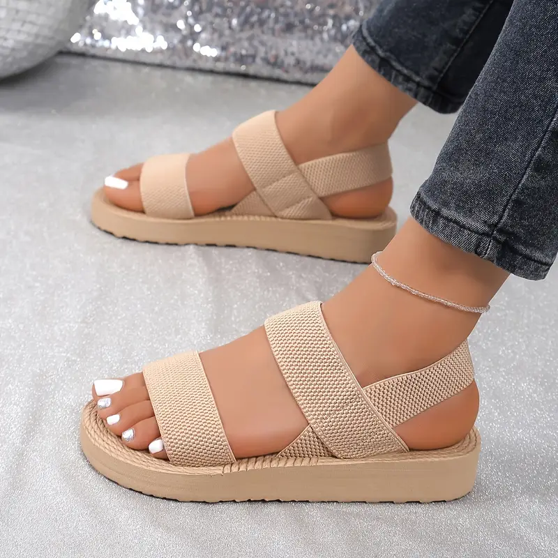Flat Sandals with Elastic Straps | Everyday Comfort and Minimalist Style – Image 3