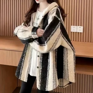 Overshirt Hooded Stripe | Cotton | Oversize Cozy and Trendy