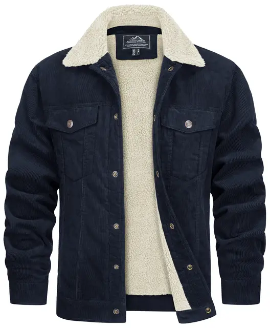 Veste Velours Côtelé Homme | Hiver | Doublée Sherpa Metafields – Image 4