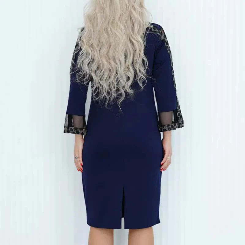 Elegant Black Dress | Transparent Lace | Chic Straight Cut – Image 3