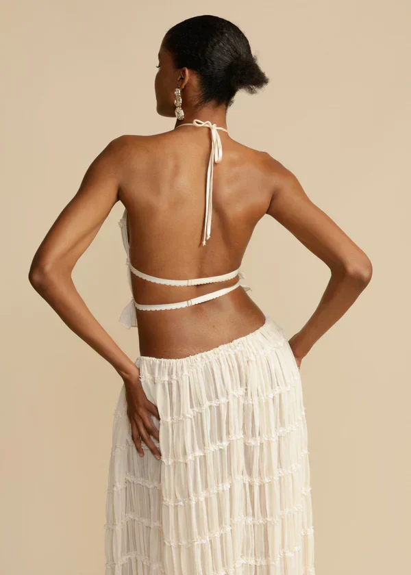 Pleated Halter Set | Légèreté d'Été Bohème – Image 3