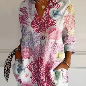 Floral Freshness | Botanical Print Lightweight Shirt