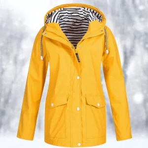 Veste Imperméable Jaune | Protection Contre la Pluie | Style Moderne