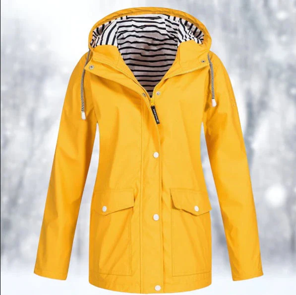 Veste Imperméable Jaune | Protection Contre la Pluie | Style Moderne – Image 2